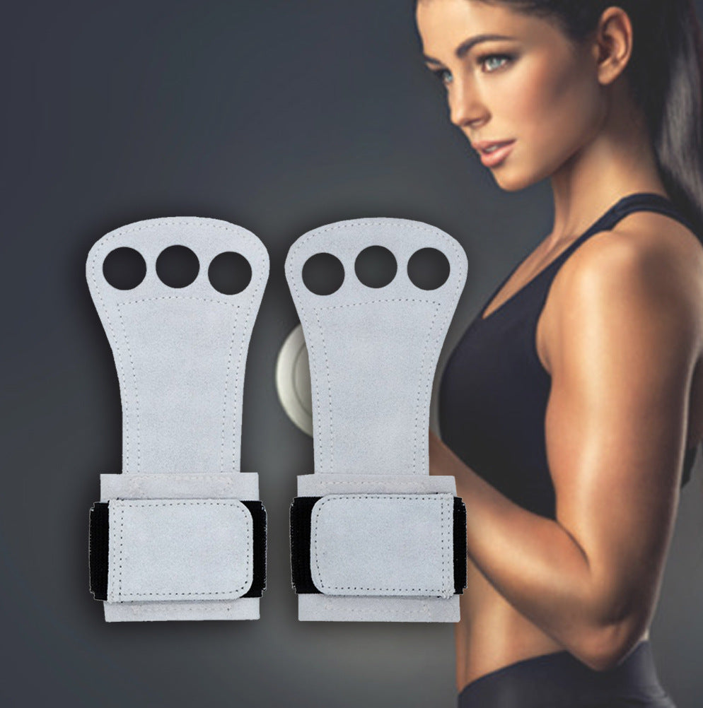 Pull Up Grip Belt Deadlift Leather Palm Guard