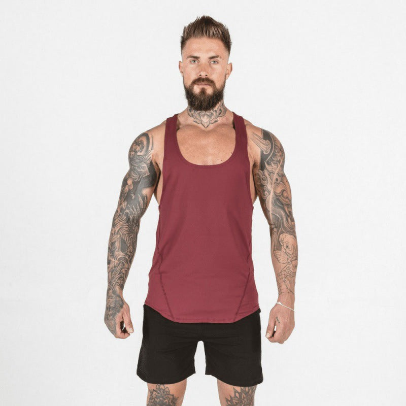 Gym Clothes With Sleeveless Tops And Halters- Men