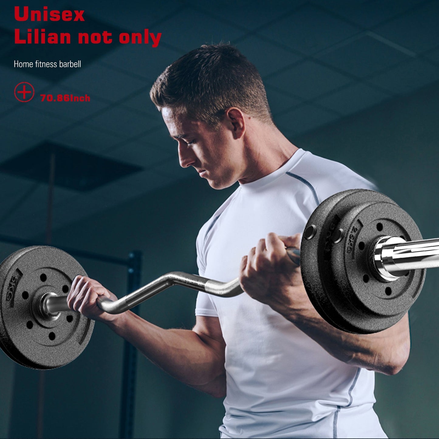 Barbell Curling Barbell Weight Exercise Home Fitness Exercise Equipment