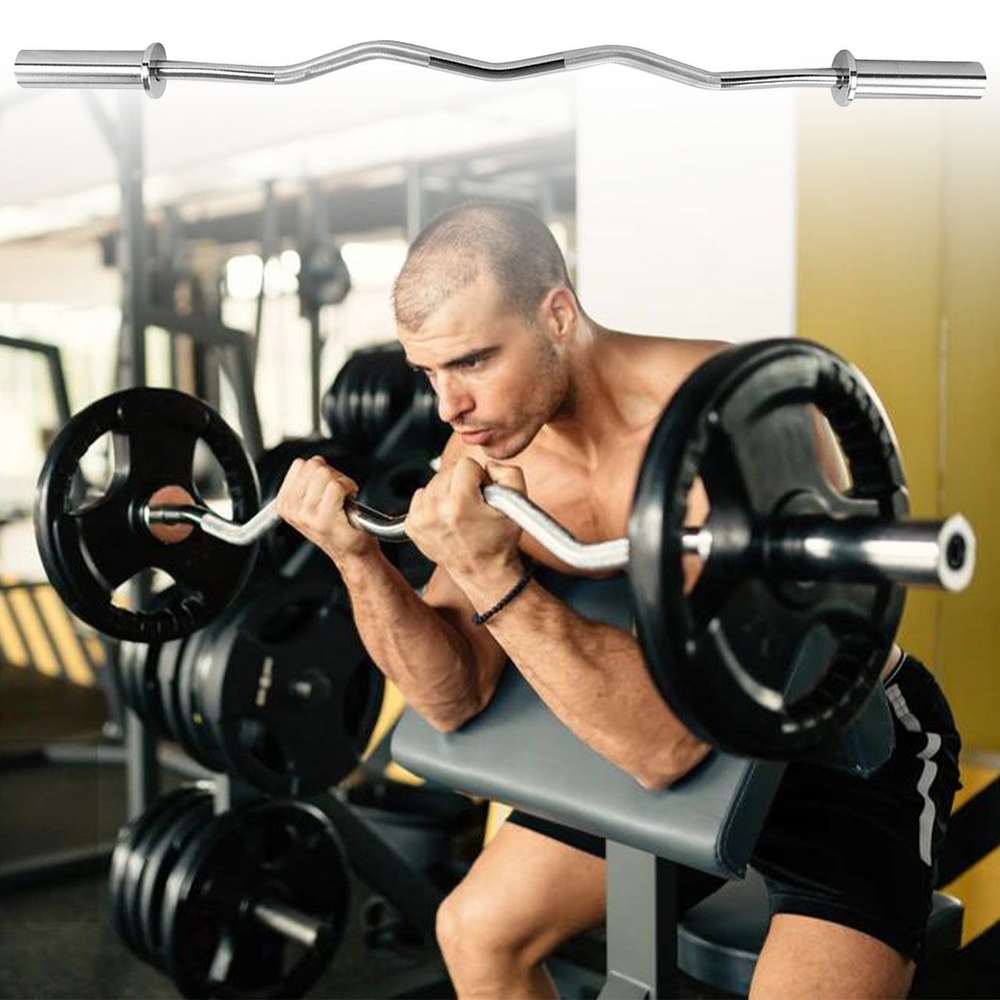 Barbell Curling Barbell Weight Exercise Home Fitness Exercise Equipment