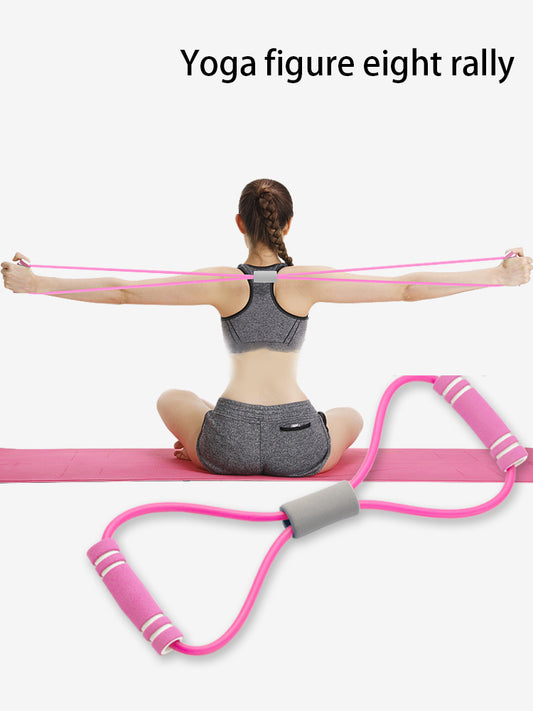 Figure 8 Tensioner Open Shoulder Pull Back Trainer Chest Expansion Home Men And Women Fitness Ring Figure Pull Rope