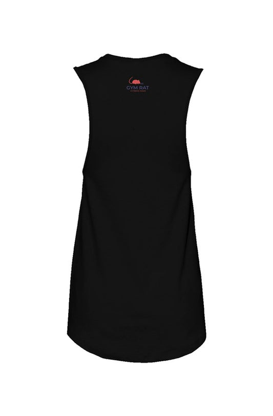 Womens Muscle Tank- Orig Logo - Trans - Neck
