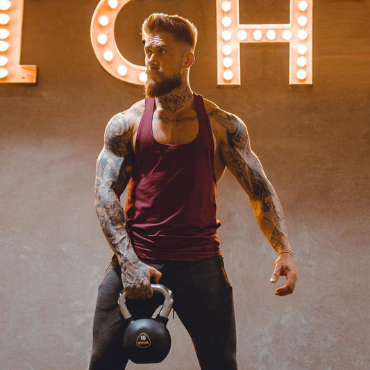 Gym Clothes With Sleeveless Tops And Halters- Men